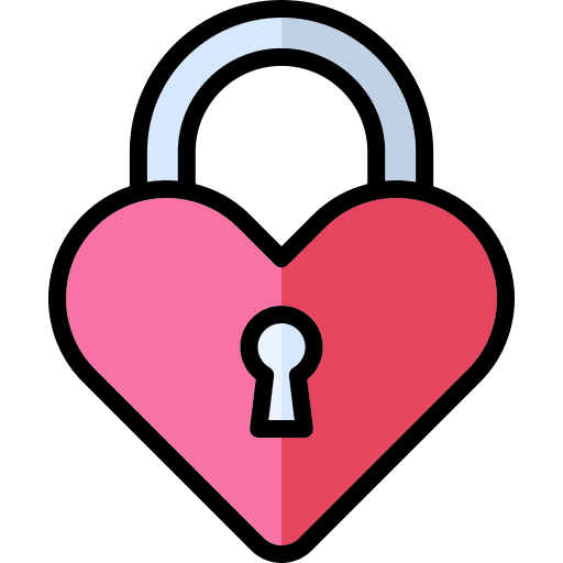 Lock heart lock padlock heart shaped icon