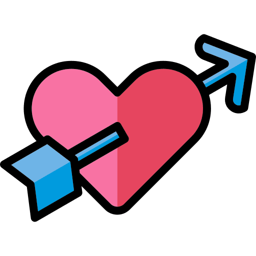 Love and romance cupid arrow love love and romance icon