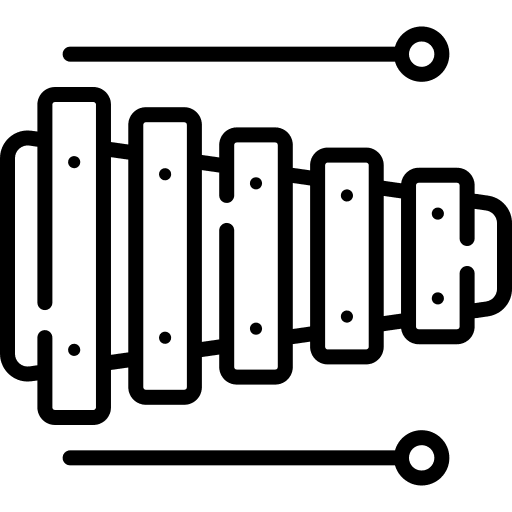 Xylophone music and multimedia music orchestra icon Xylophone music and multimedia music orchestra icon