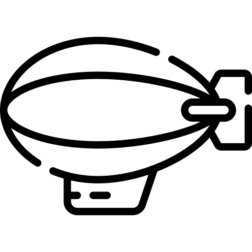 Zeppelin transport aircraft transportation icon Zeppelin transport aircraft transportation icon