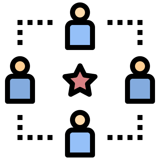 Cooperative target cooperative organization icon Cooperative target cooperative organization icon