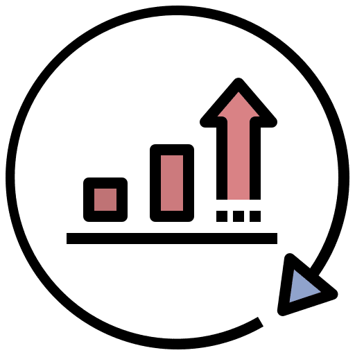 Fast growth fast scalable icon