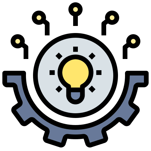 Idea development processor innovation icon Idea development processor innovation icon