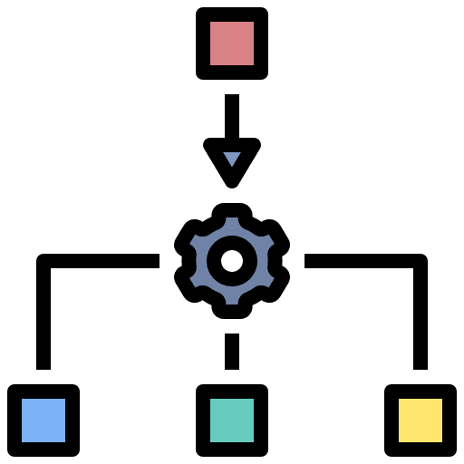 Lean development planning management icon