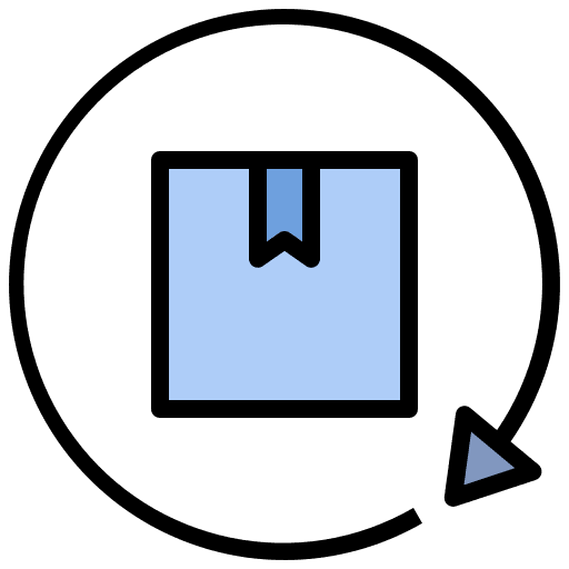Repeatable shipping and delivery renewable model icon Repeatable shipping and delivery renewable model icon