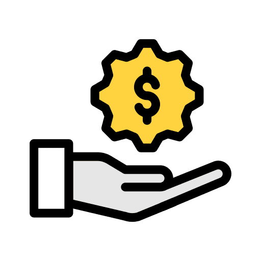 Management management business and finance setting icon