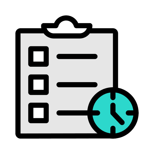 Process time management time and date process icon