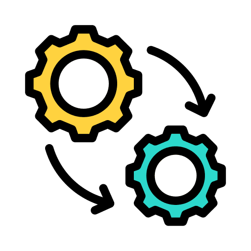 Process transformation exchange process icon