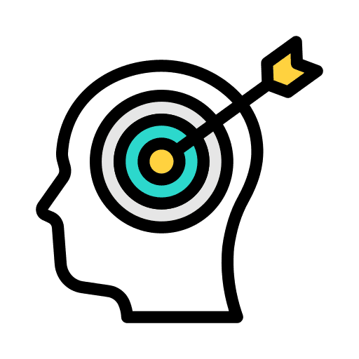Target marketing target mind icon Target marketing target mind icon