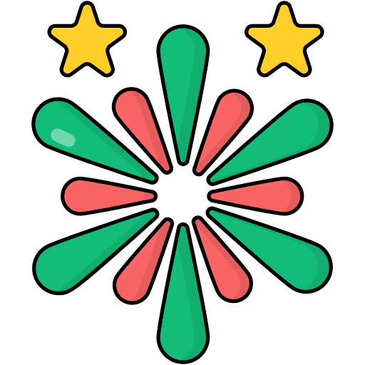 Fireworks birthday and party fun celebration icon