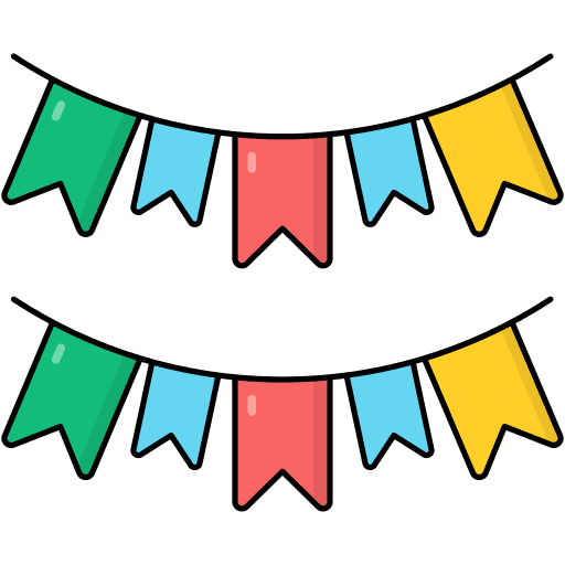 Garlands decoration ornament birthday and party icon
