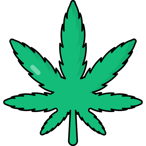 Marijuana drug leaf nature icon
