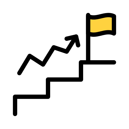 Progress success business and finance objective icon Progress success business and finance objective icon