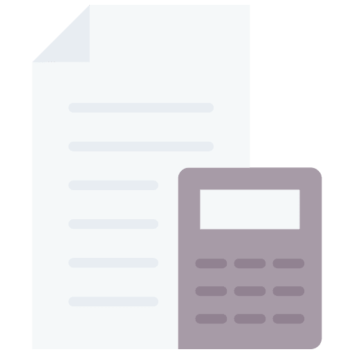 Accounting calculator expense income icon