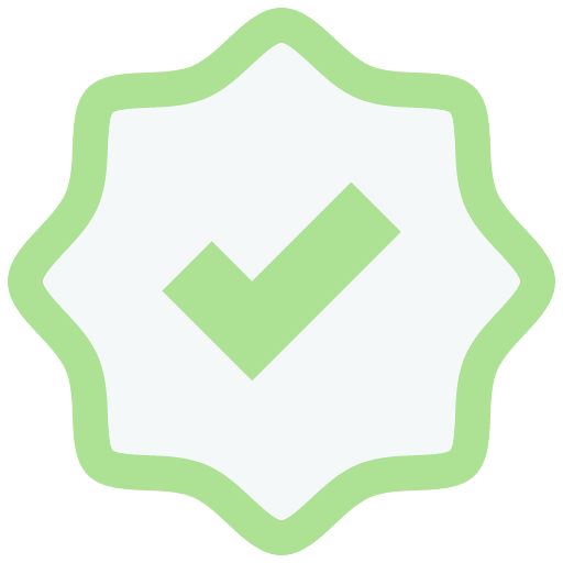 Approved safe sticker security icon