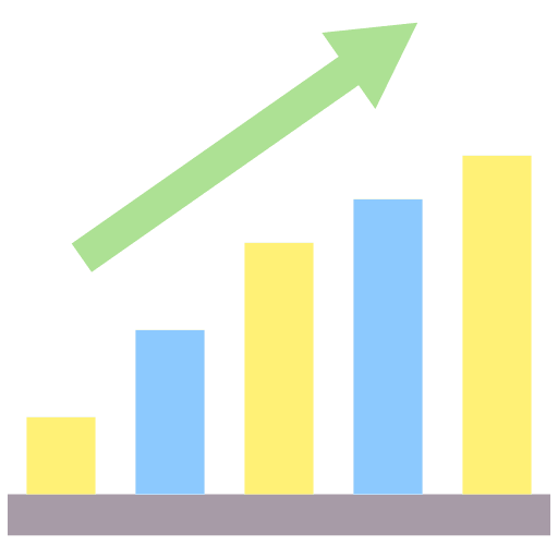 Bar chart statistic business and finance business icon