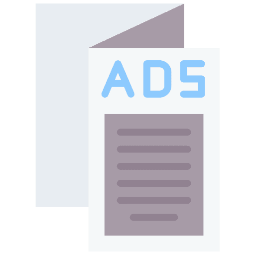 Leaflet location advertising marketing icon