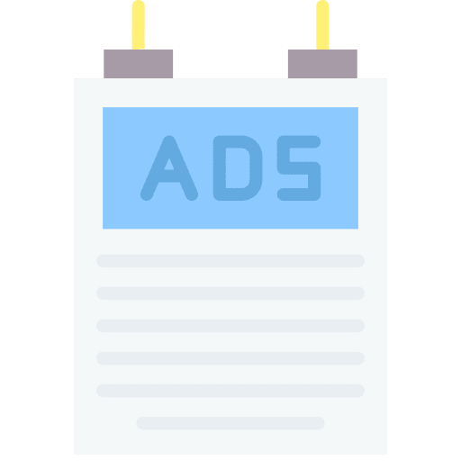 Poster advertisement communication poster icon
