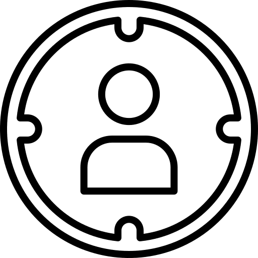 Target user client marketing icon