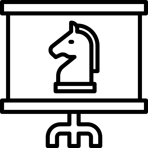 Planning strategy graph chess piece statistics icon Planning strategy graph chess piece statistics icon