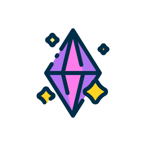Crystal crystals music and multimedia minerals icon