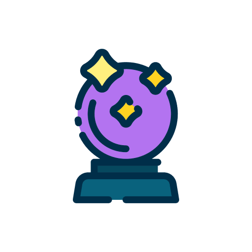Crystal ball wizard halloween magic ball icon Crystal ball wizard halloween magic ball icon