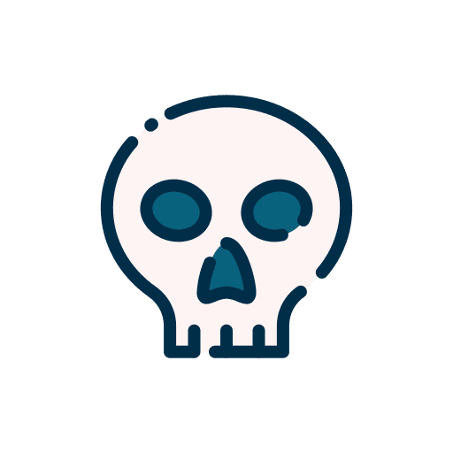 Skull halloween bone skull icon Skull halloween bone skull icon