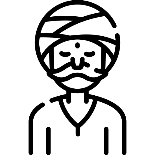 Old man user indian people icon