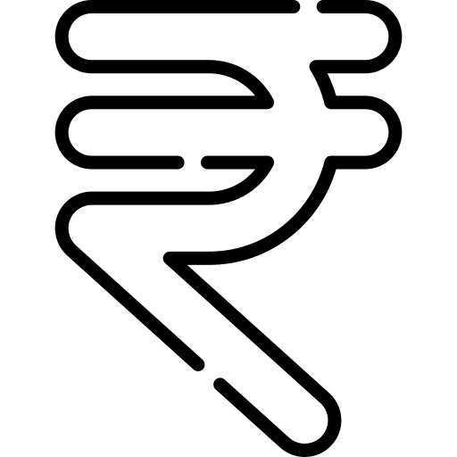 Rupee currency money symbol icon
