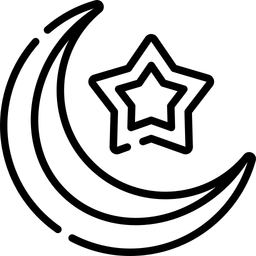 Muslim arab crescent symbol icon Muslim arab crescent symbol icon
