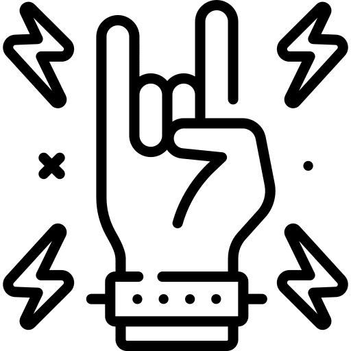 Rock rock concert gesture icon