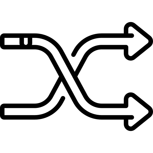 Shuffle multimedia option exchange arrow icon