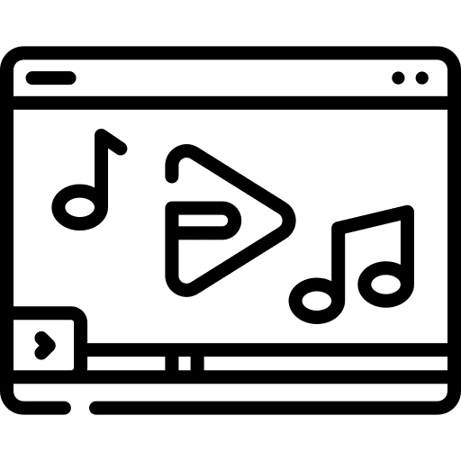 Music player display music and multimedia video player icon Music player display music and multimedia video player icon