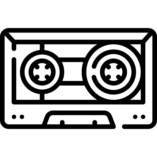 Tape music and multimedia electronics radio tape icon Tape music and multimedia electronics radio tape icon