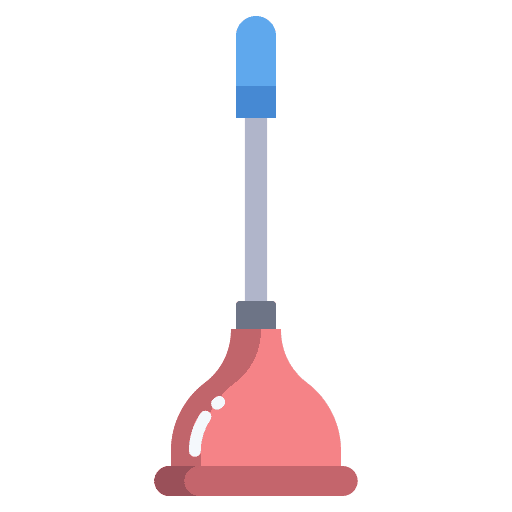 Plunger construction and tools clean suction icon