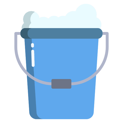 Bucket soap cleaning bucket icon