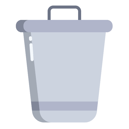Trash bin trash can furniture and household garbage icon