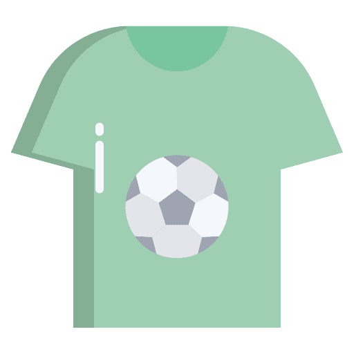 Football shirt short sleeves garment sports and competition icon