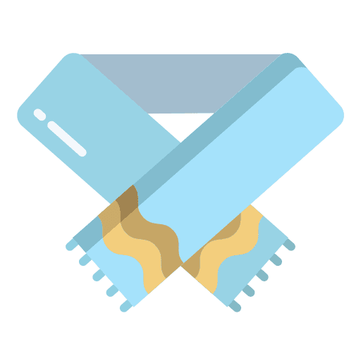 Scarf fashion winter clothes garment icon