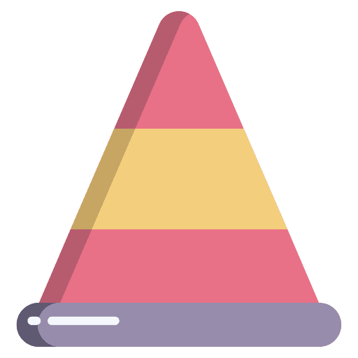 Traffic cone signaling traffic sign road sign icon