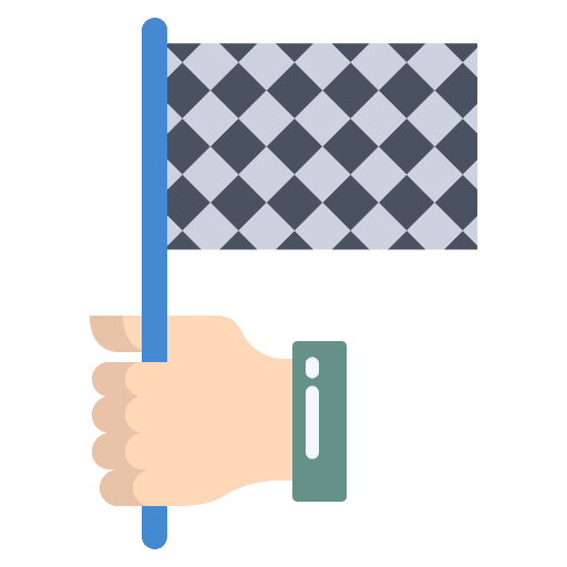 Flag soccer sport football icon