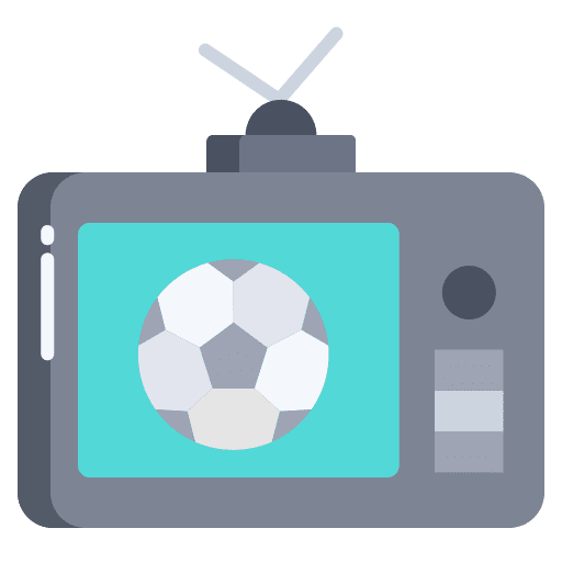 Tv screen soccer broadcast icon