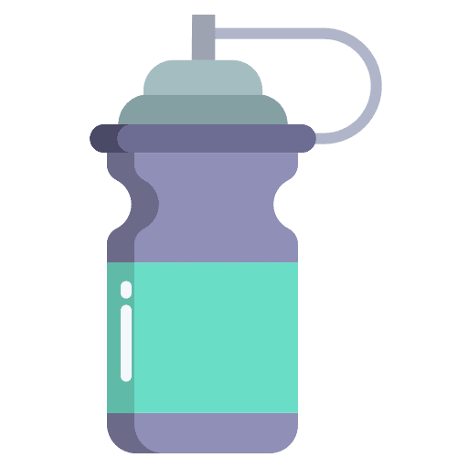 Water bottle hydration food and restaurant reusable bottle icon