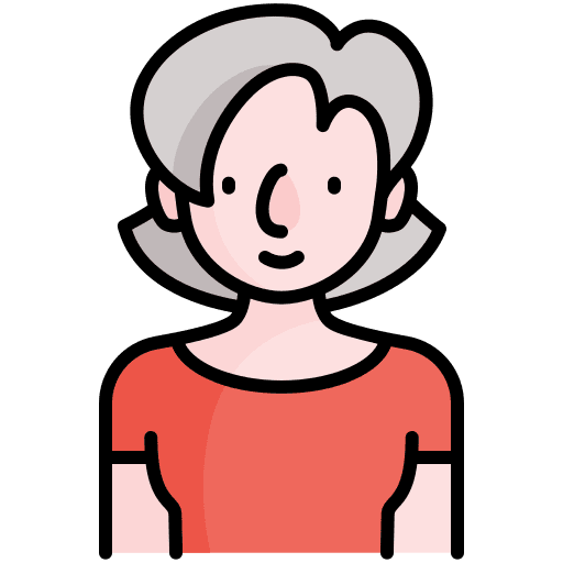Woman elder people old age icon