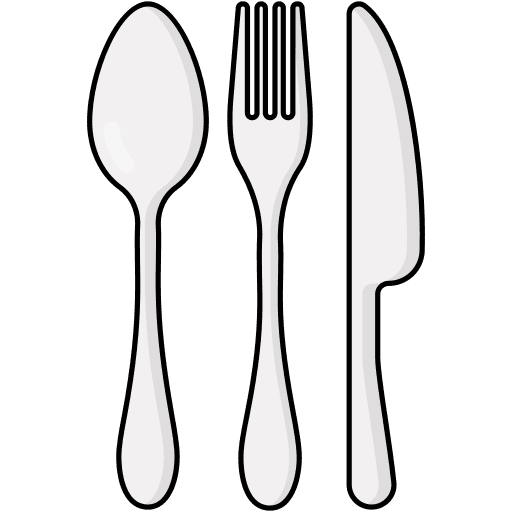 Cutlery set knife fork icon