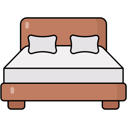 Double bed furniture and household furniture sleep icon