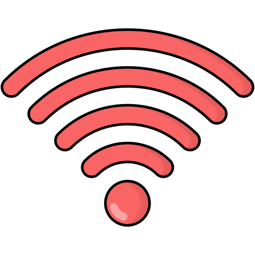 Wifi signal coverage ui wireless connectivity icon