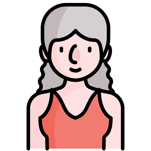 Woman old age avatar caucasian icon