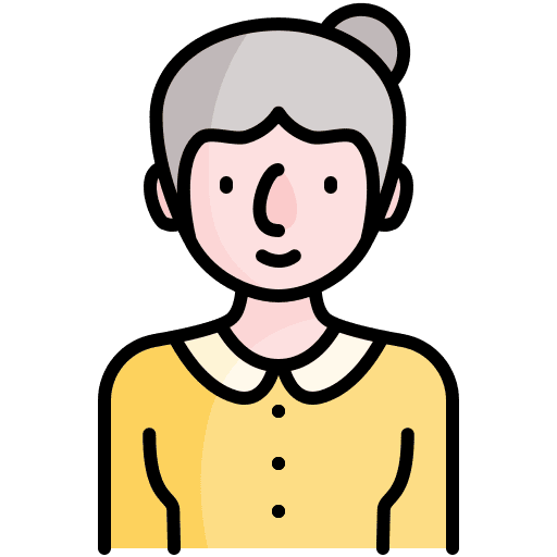 Woman old age people person icon