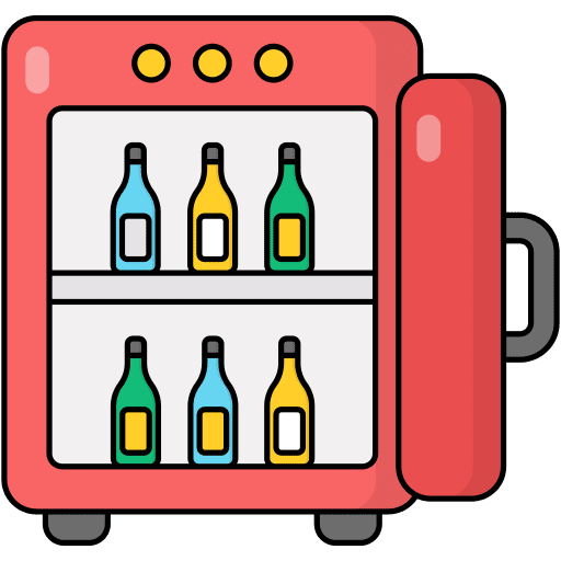 Minibar minibar alcoholic drinks wine bottles icon